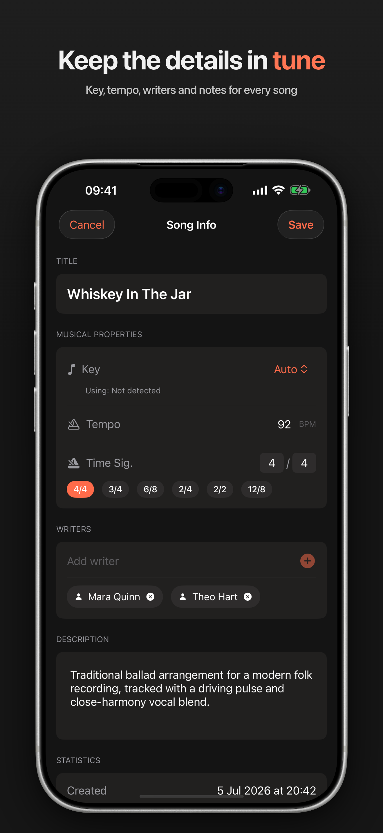 Song info