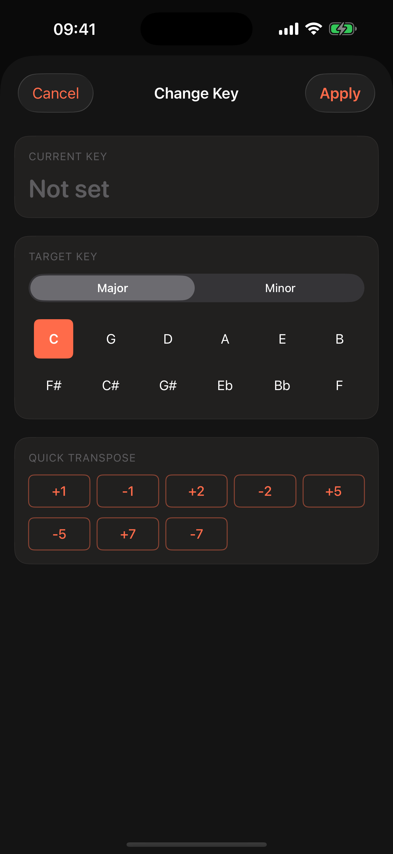 Key change and transposition