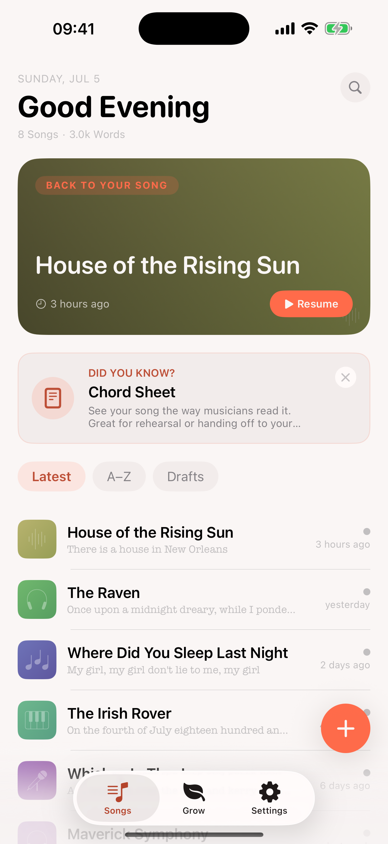 Song library